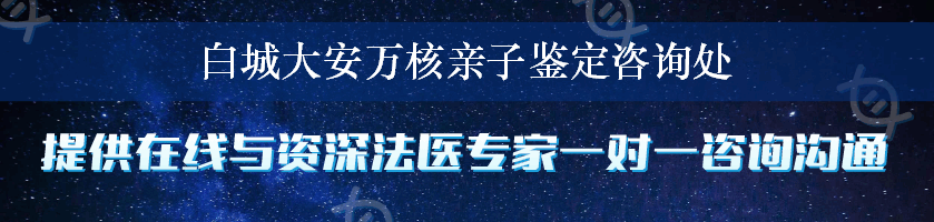 白城大安万核亲子鉴定咨询处